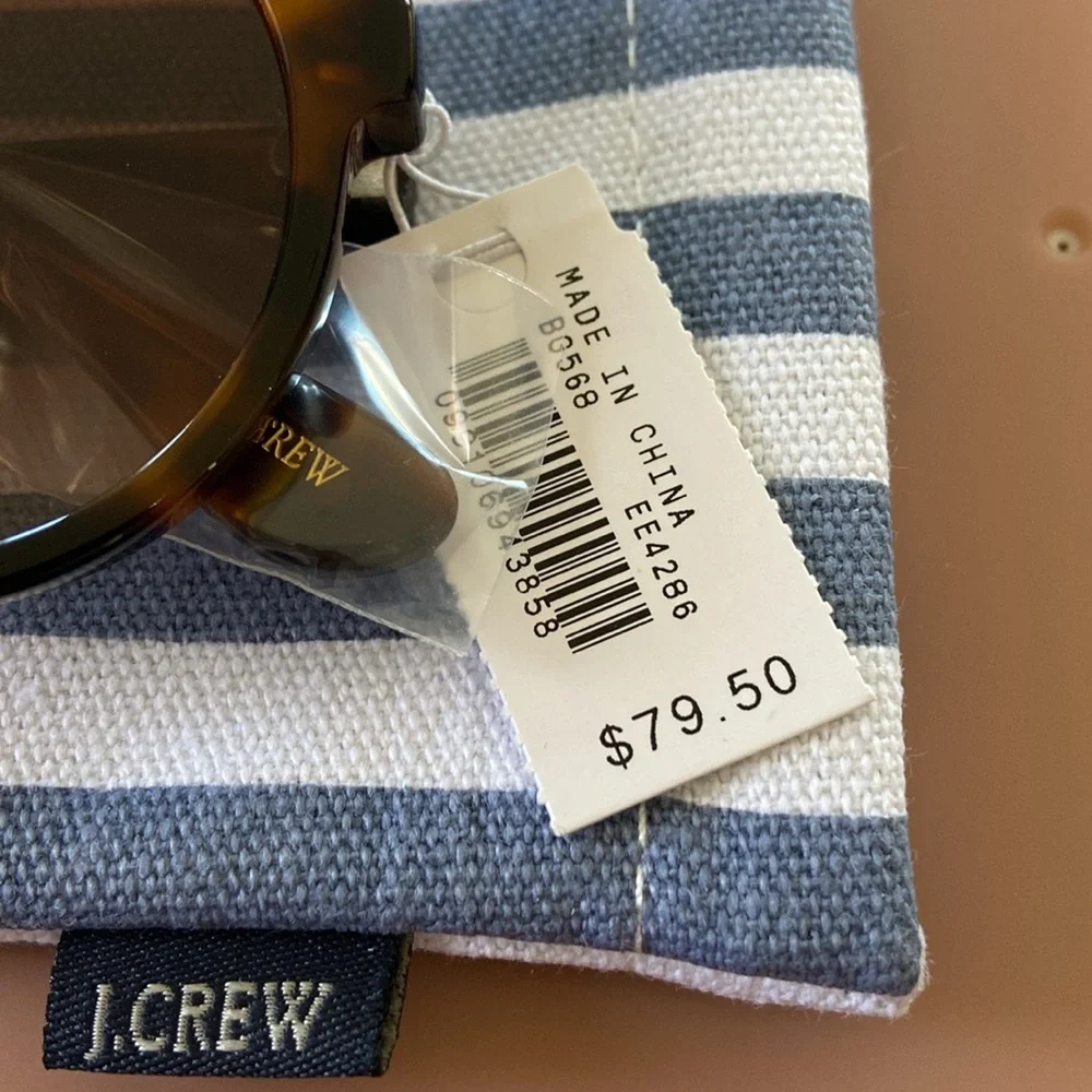 J. Crew Bondi acetate aviator sunglasses in tortoise shell - Picture 3 of 4
